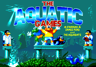 The Aquatic Games Starring James Pond and the Aquabats Amiga Title Screen