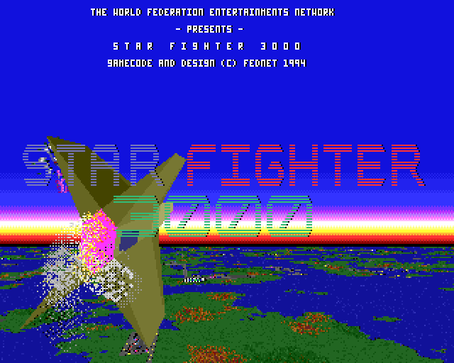 Acorn Archimedes StarFighter 3000 Title Screen