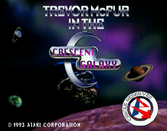 Trevor McFur in the Crescent Galaxy title screen jaguar